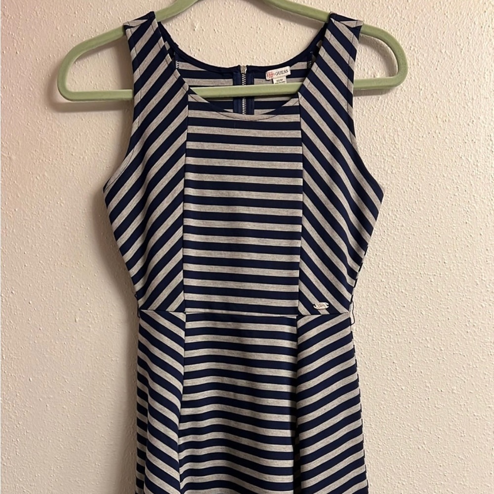 Express XS A Line Dress Grey/Navy